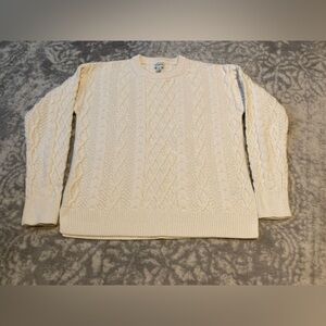 J. Crew Ivory Cable Knit Pullover